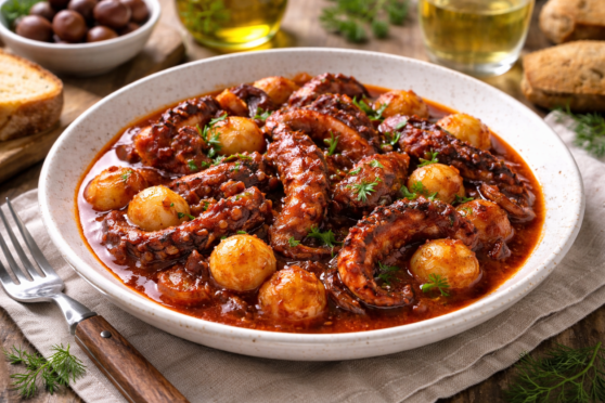 Χταπόδι στιφάδο από την Κύθνο