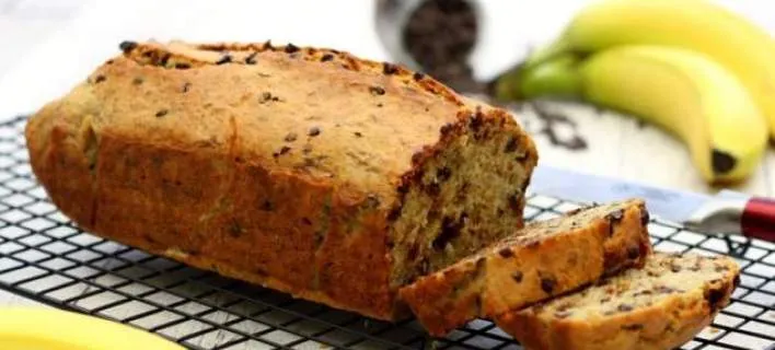 Banana bread με κομμάτια σοκολάτας